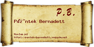 Péntek Bernadett névjegykártya